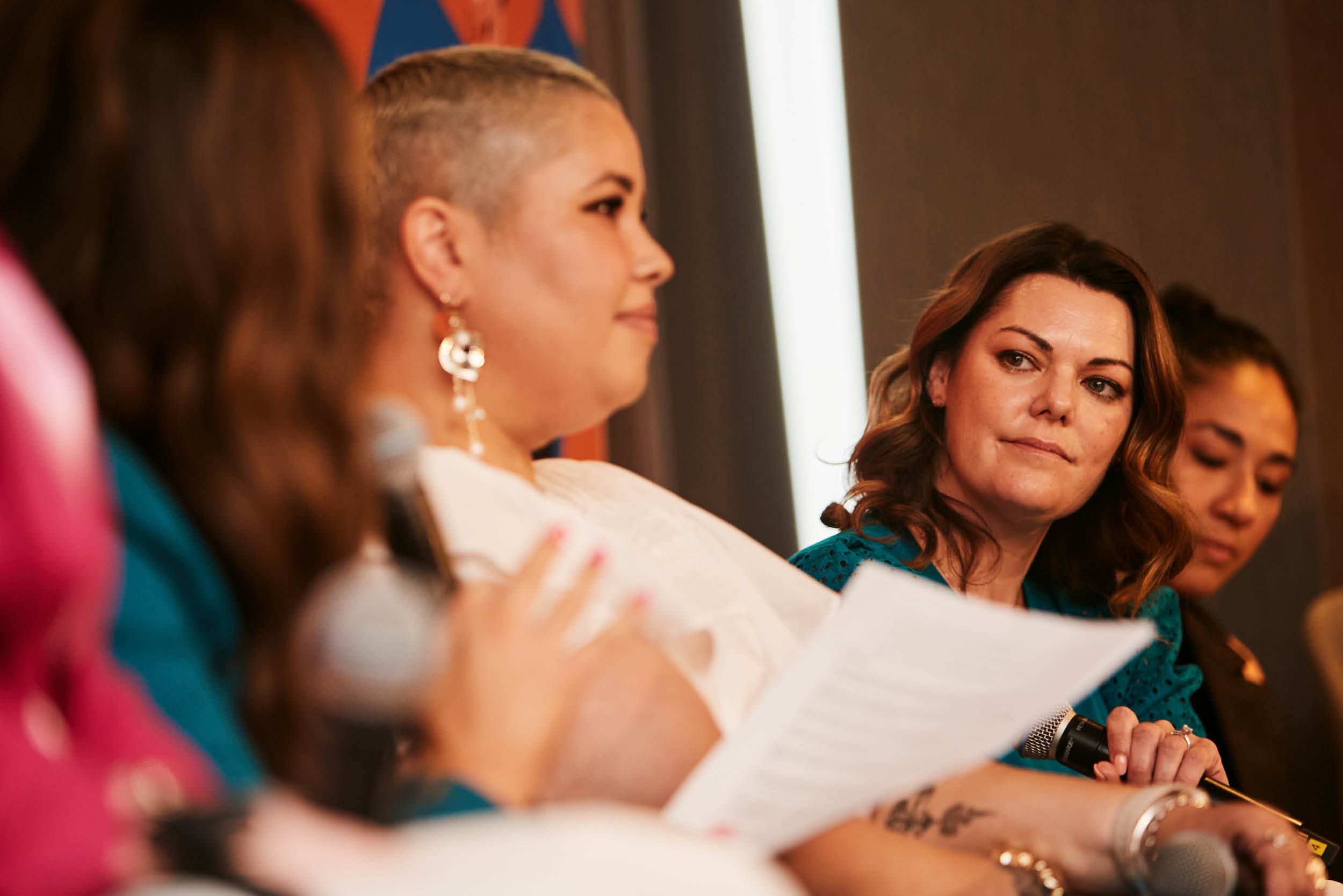 April Hélène-Horton at the panel.