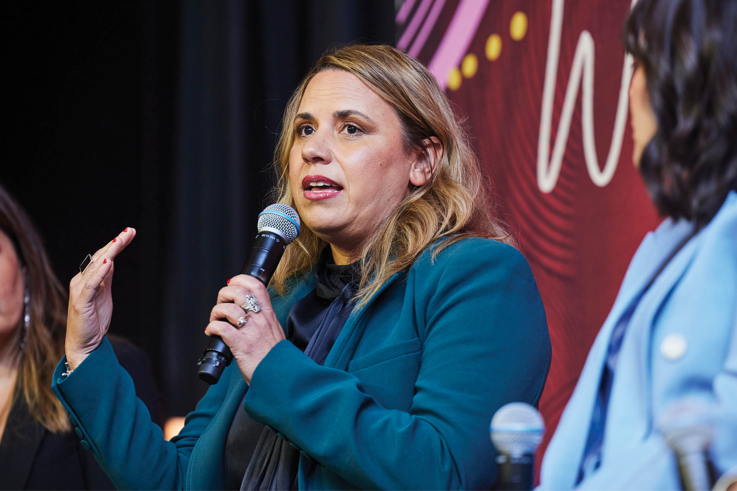 Tanya Denning-Orman speaking at Future Women's International Women's Day 2023 panel. 